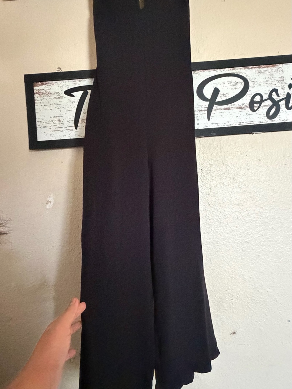 ASTR Black Wide-Leg Jumpsuit